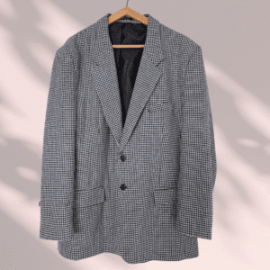 Blazer pied-de-poule vintage 45% laine
