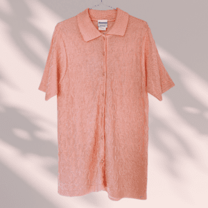 Polo manches courtes en maille rose clair Damart