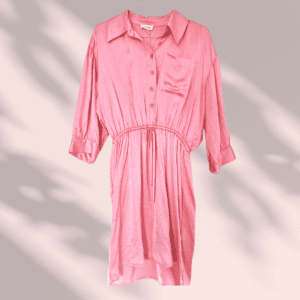 Robe rose satinée American Vintage (avec étiquette)